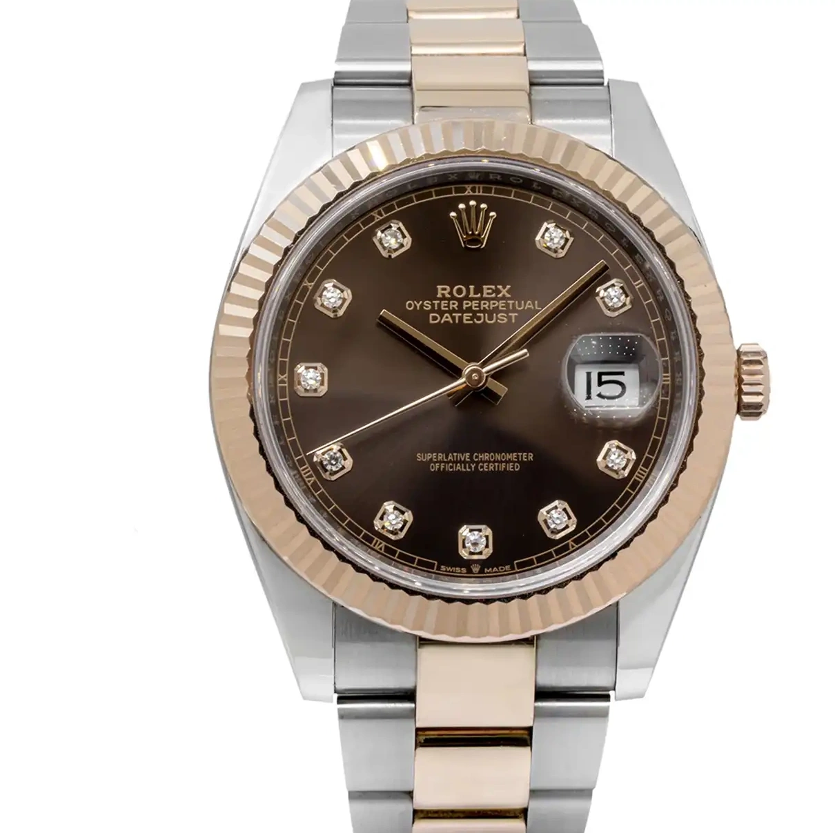 Prestigious Jewelrys & Rose Stainless Gold Steel 126331 Rolex Datejust 0713